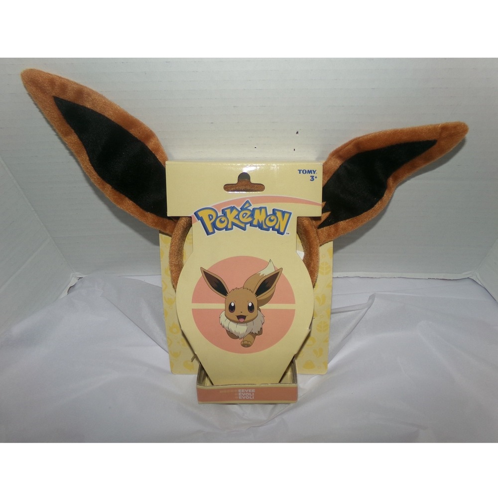 Pokemon Eevee Plush Headband TOMY T19341 Brown Ears Cosplay Costume Accessory